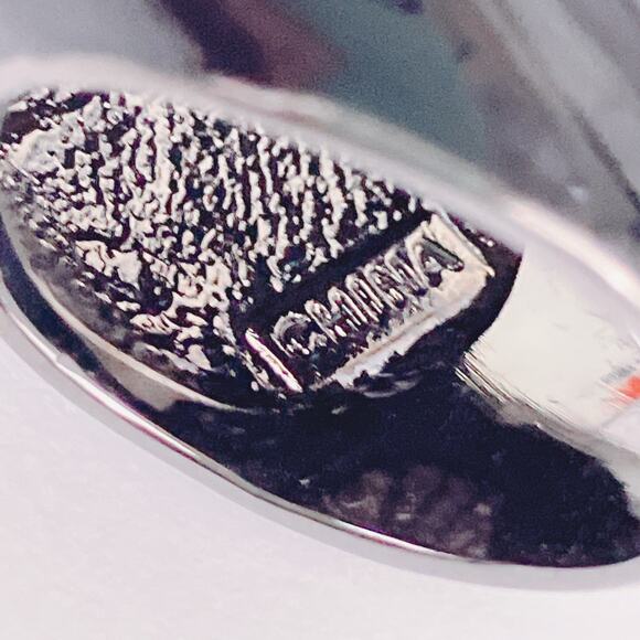 Y2K Princess Amanda Borghese Cocktail Ring Rainbow Rhinestones Gunmetal Size 7 - Picture 12 of 12